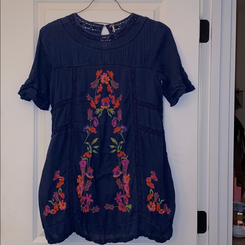 Embroidered Free People Dress